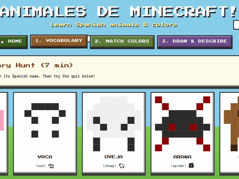 Fun Minecraft-Themed Spanish Learning for&nbsp;Kids